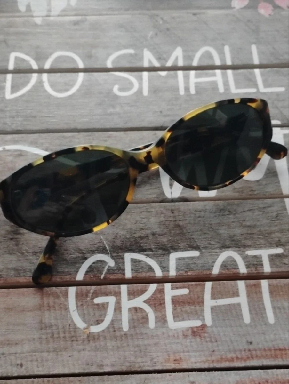 Express Women's Oval Tortoise Sunglasses with Black Lenses